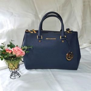 Michael Kors Navy Satchel